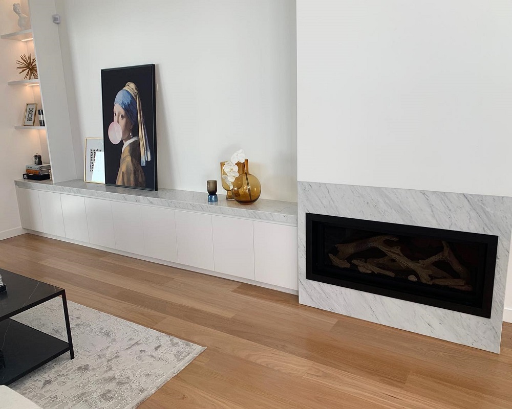 Stone Solutions - WK Stone Carrara Marble - Fire Place - Sydney Installation - Concord Project